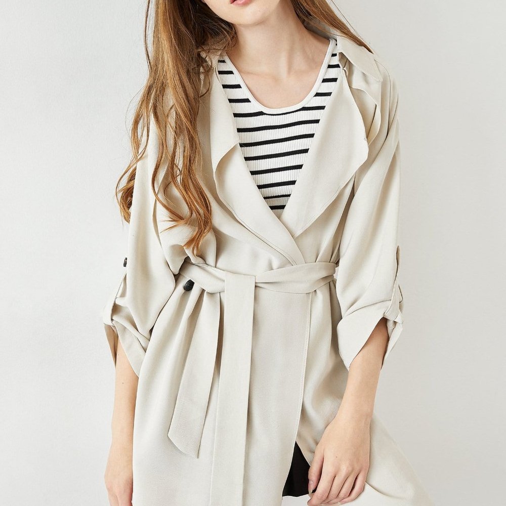 Jaida Beige Medium Sleeve Jacket